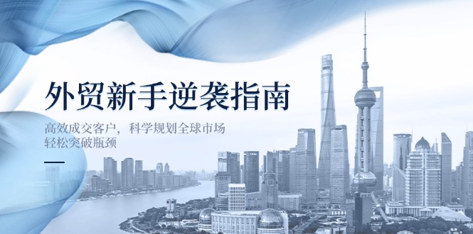 （14201期）外贸新手逆袭指南：高效成交客户，科学规划全球市场，轻松突破瓶颈-网创项目-网创项目平台-网络项目资源网