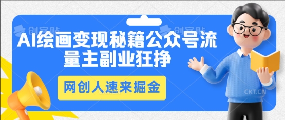 AI绘画变现秘籍：公众号流量主副业狂挣，网创人速来掘金-网创项目-网创项目平台-网络项目资源网