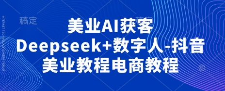 美业AI获客Deepseek+数字人-抖音美业教程电商教程-网创项目-网创项目平台-网络项目资源网