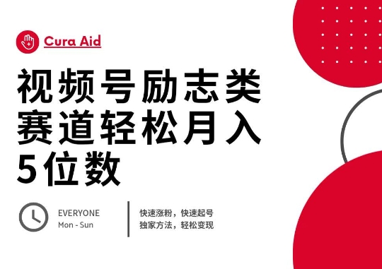 视频号励志类赛道快速涨粉500+，快速起号，轻松变现月入过W-网创项目-网创项目平台-网络项目资源网
