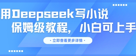 用Deepseek写小说，保姆级教程，小白可实操-网创项目-网创项目平台-网络项目资源网